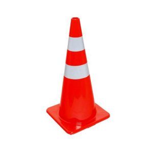 Cono de señalización naranja de 70 cm