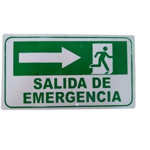 Letrero acrílico "salida de emergencia derecha"