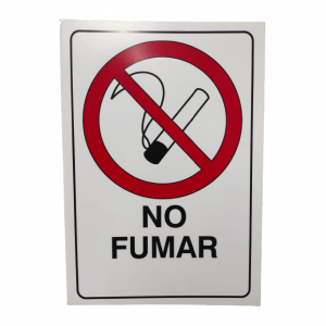 Aviso en acrílico "No fumar"