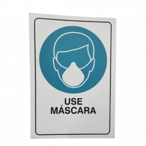 Aviso en acrílico "Use mascarilla - máscara"